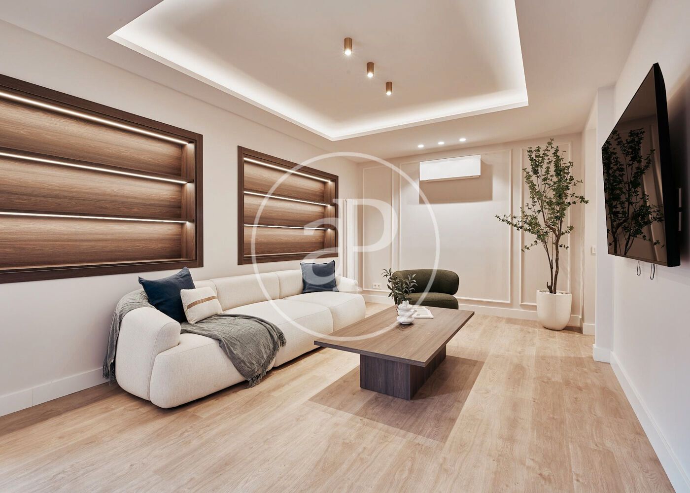 Living room of Flat for sale in  Madrid Capital  with Air Conditioner, Heating and Storage room