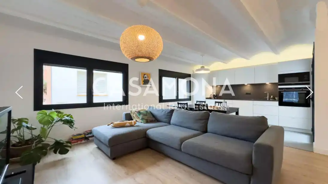 Wohnzimmer von Wohnungen zur Miete in Barcelona mit Klimaanlage, Möbliert und Balkon