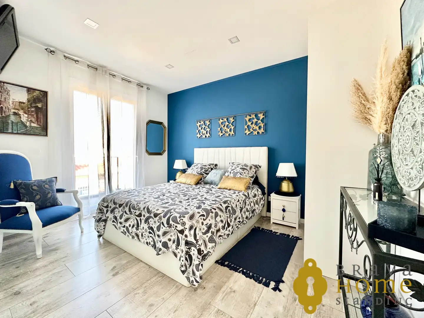 Schlafzimmer von Haus oder Chalet zum Verkauf in Empuriabrava mit Klimaanlage, Heizung und Privatgarten