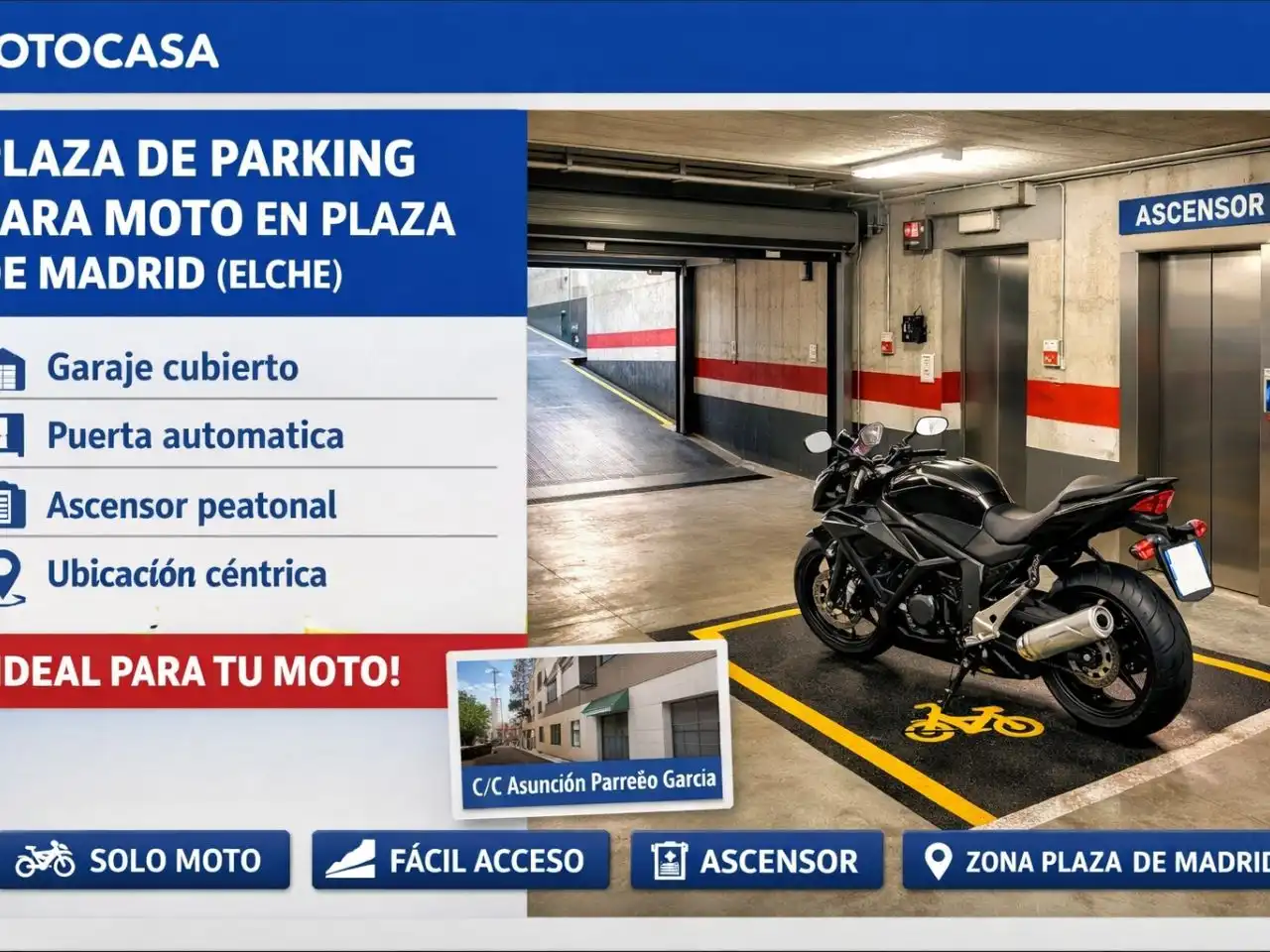 Motorradstellplatz zur Miete in ARISTIDES BOTELLA 4