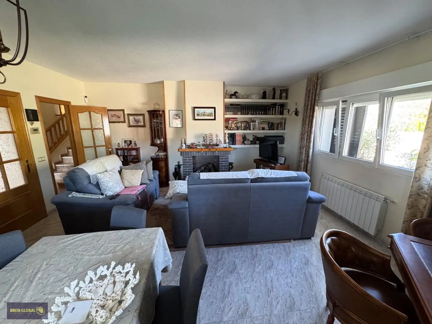 Living room of Houses for sale in La Cabrera  with Heating, Private garden and Swimming Pool