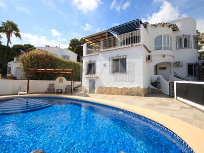 Exterior view of House or chalet for sale in Moraira  with Air Conditioner, Terrace and Swimming Pool