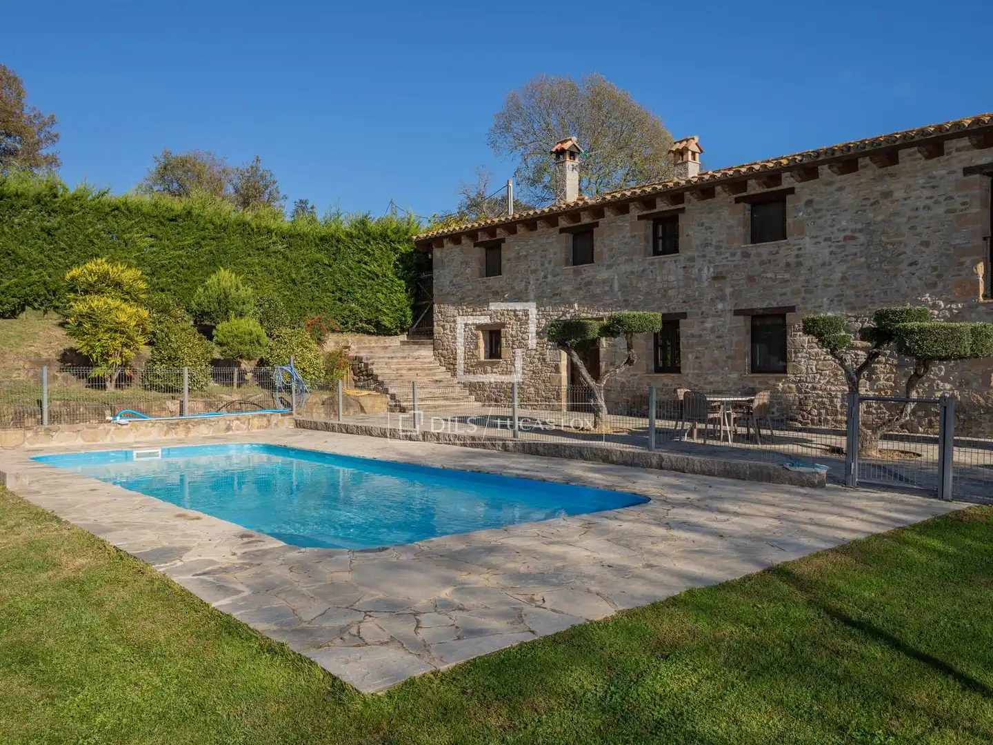 Swimming pool of Country homes for sale in Santa Pau  with Private garden, Terrace and Storage room