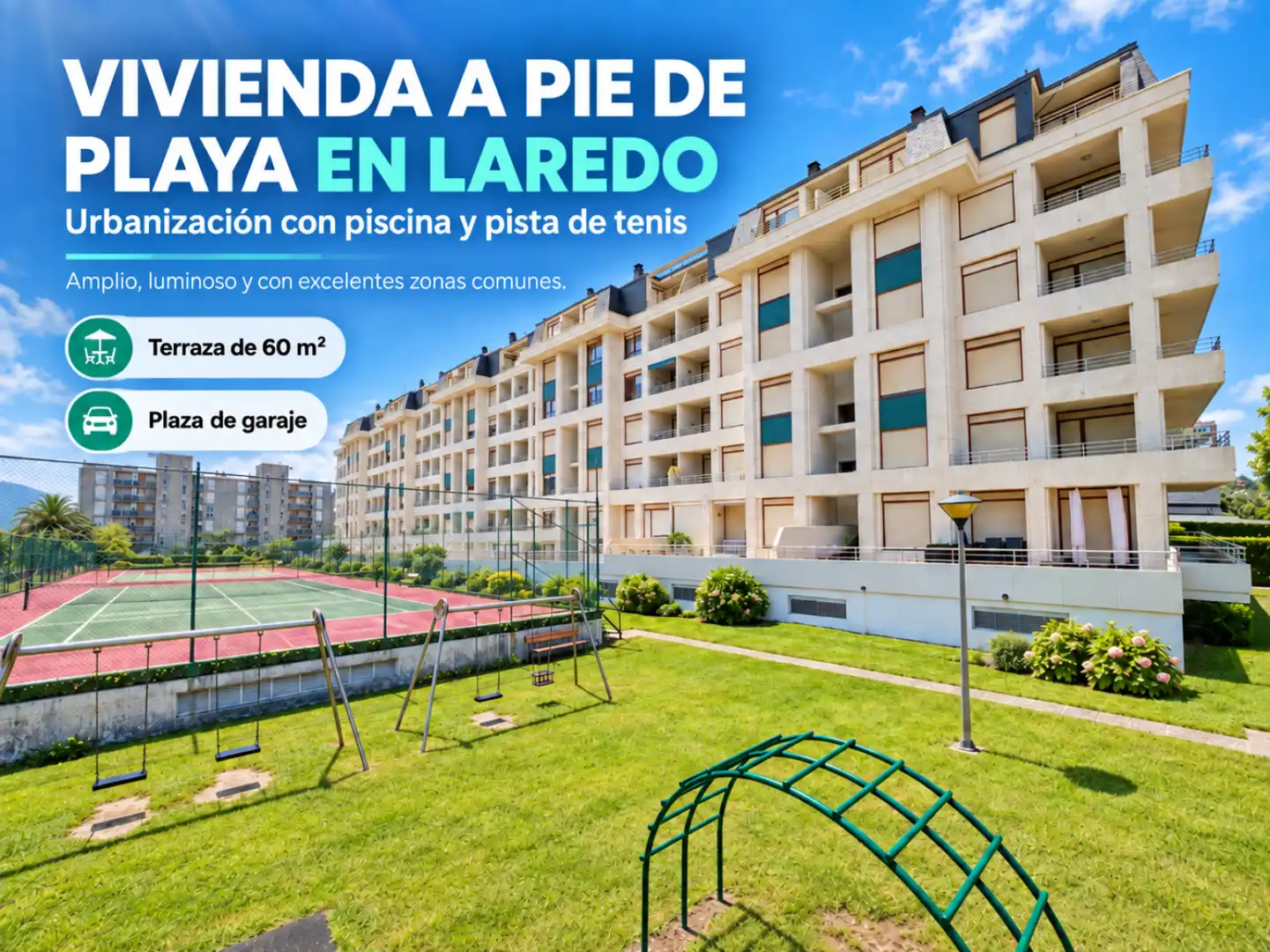 Wohnung mit Pool zum Verkauf in Laredo - CALLE ENRIQUE MOWINCKEL- RCIA AMANECER 84