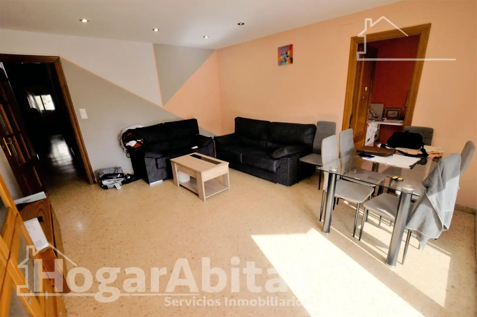 Sala de estar de Piso en venta en Burjassot con Aire acondicionado, Calefacción y Terraza