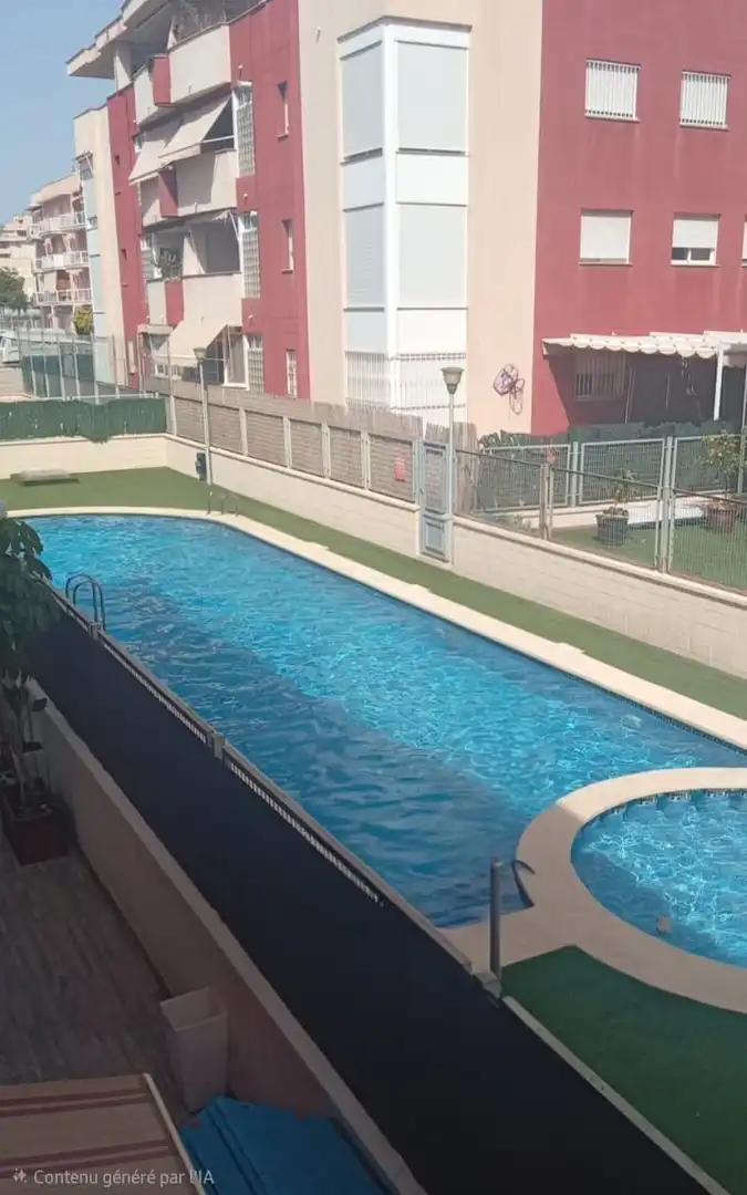 Swimming pool of Flat for rent in Águilas  with Air Conditioner, Furnished and Community pool