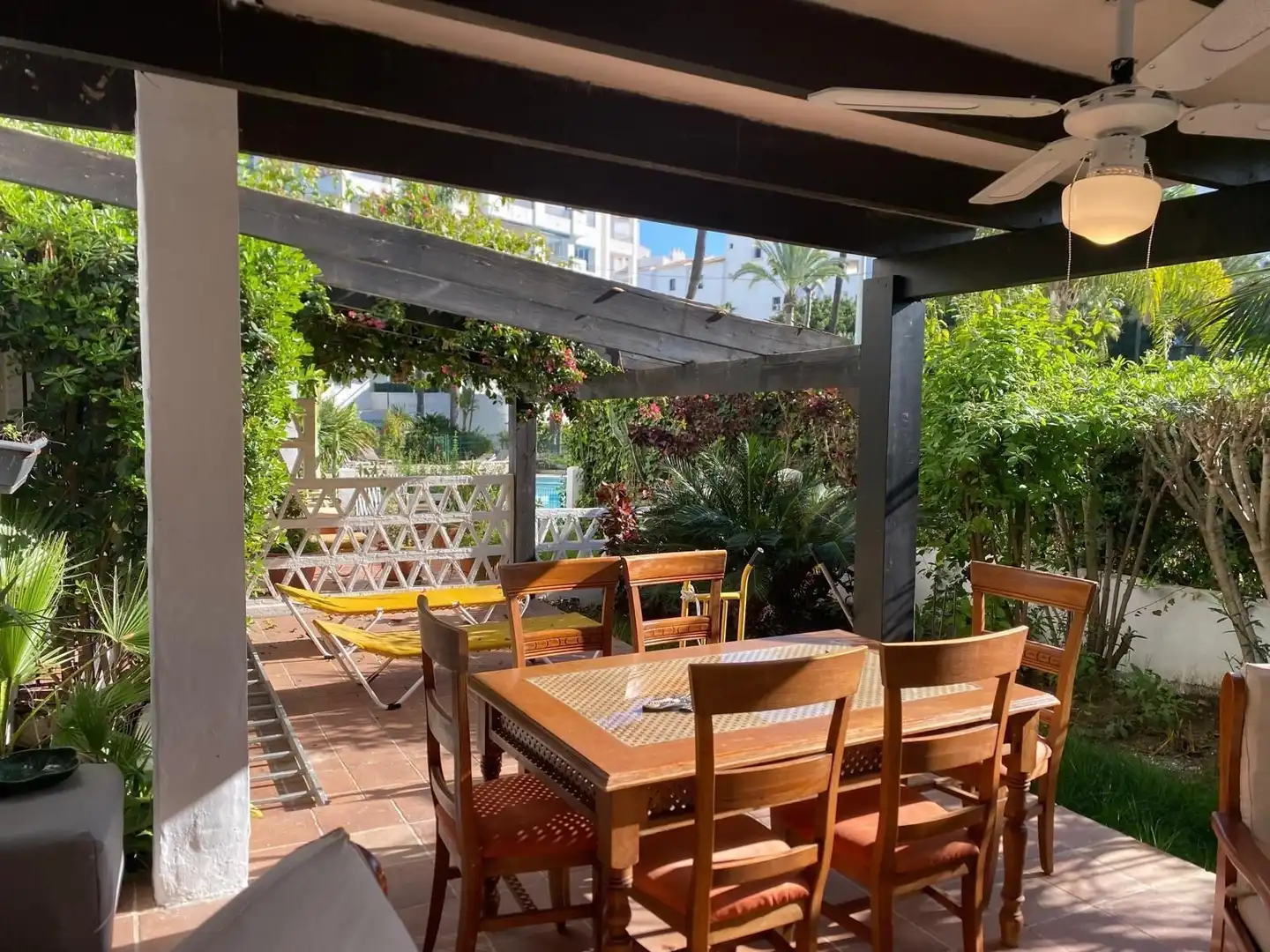 Terrace of Apartments for rent in Marbella  with Air Conditioner, Furnished and Washing machine