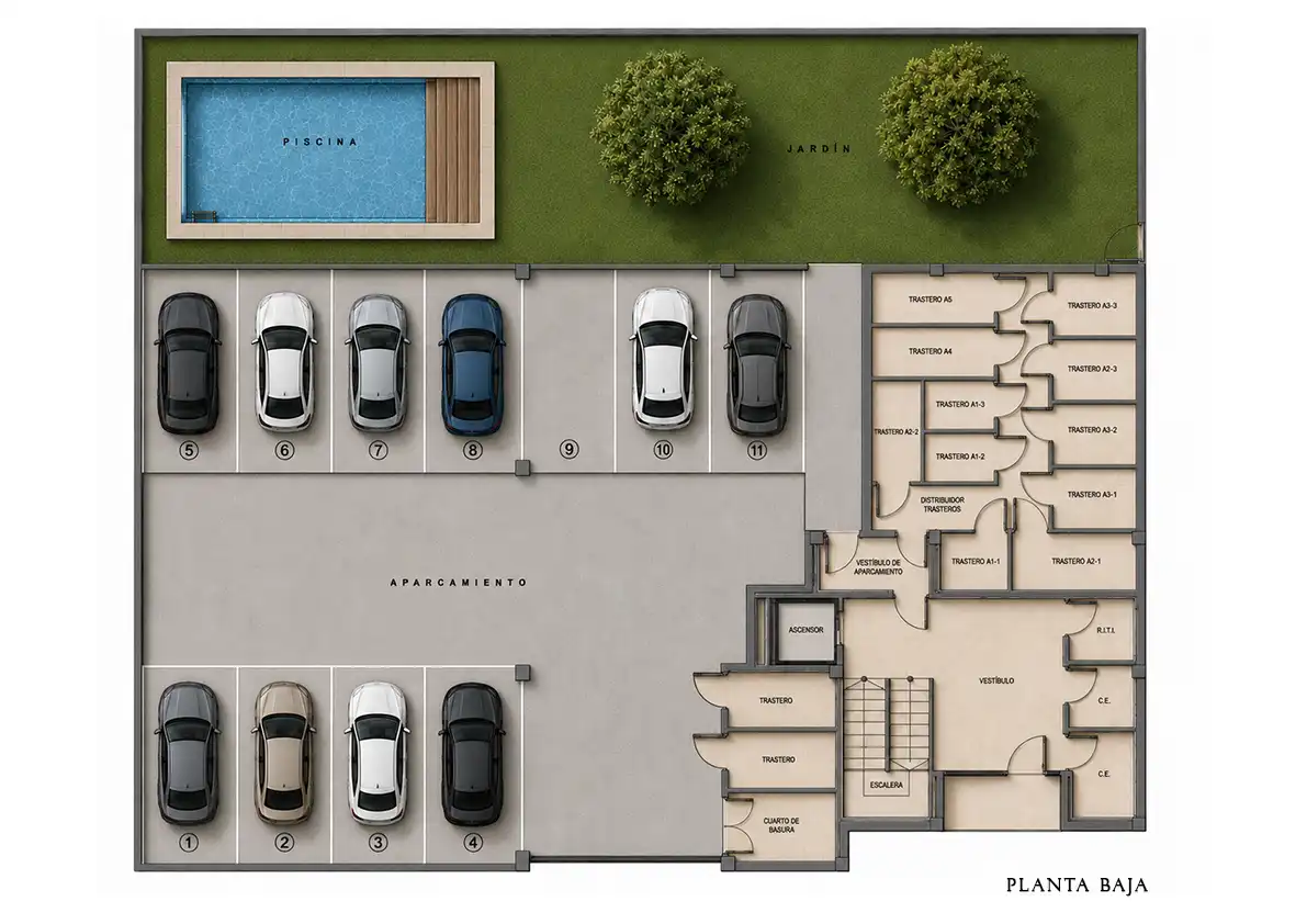 Parking de Piso en venta en Jaén con Aire acondicionado, Calefacción y Terraza