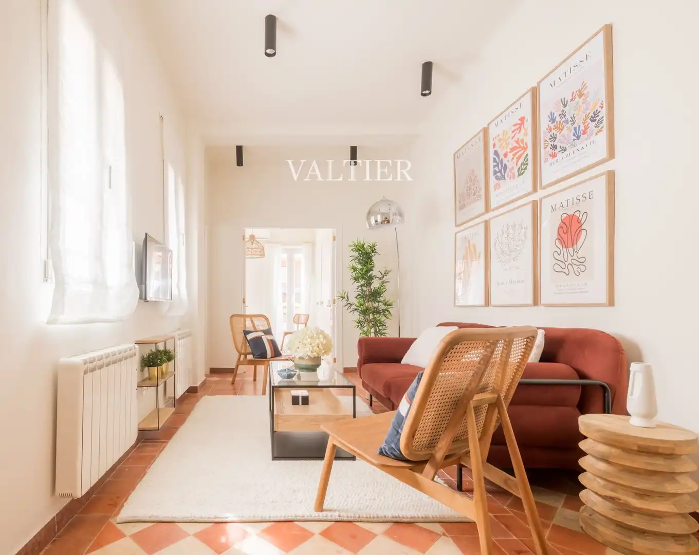 Sala de estar de Piso de alquiler en  Madrid Capital con Aire acondicionado, Calefacción y Terraza