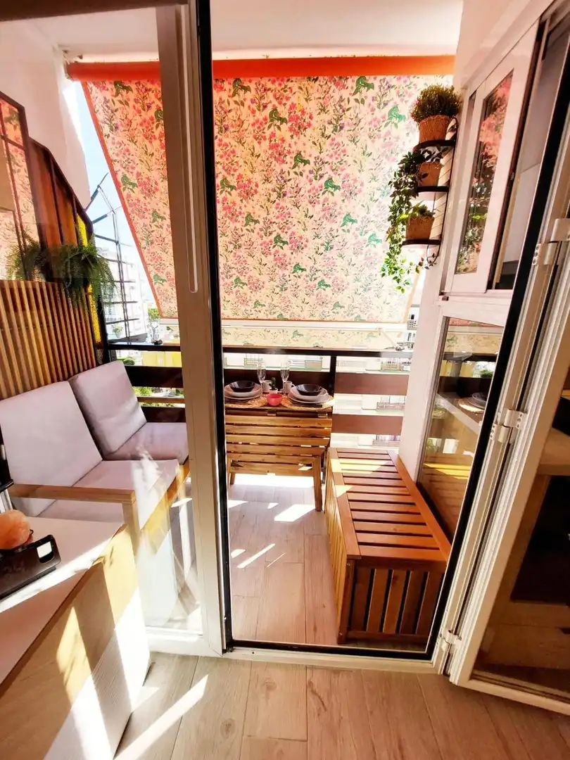 Balcony of Study for sale in Benalmádena  with Air Conditioner, Private garden and Furnished