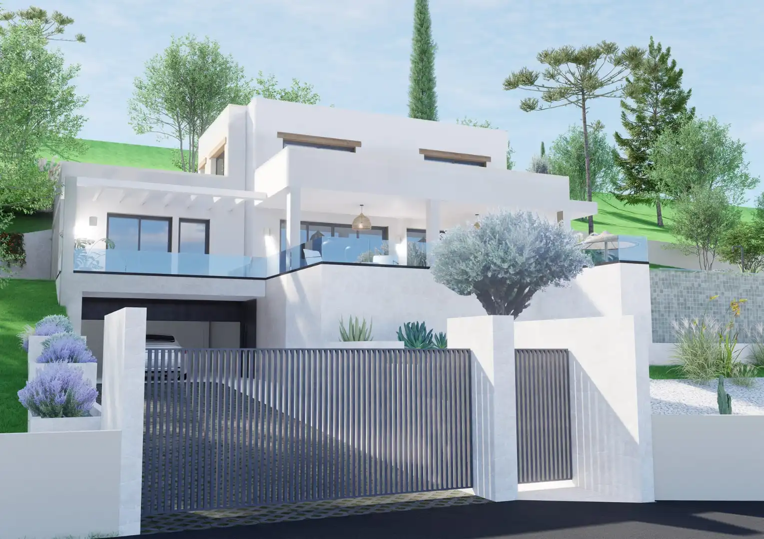 Vista exterior de Casa o chalet en venta en Jávea / Xàbia con Terraza y Piscina