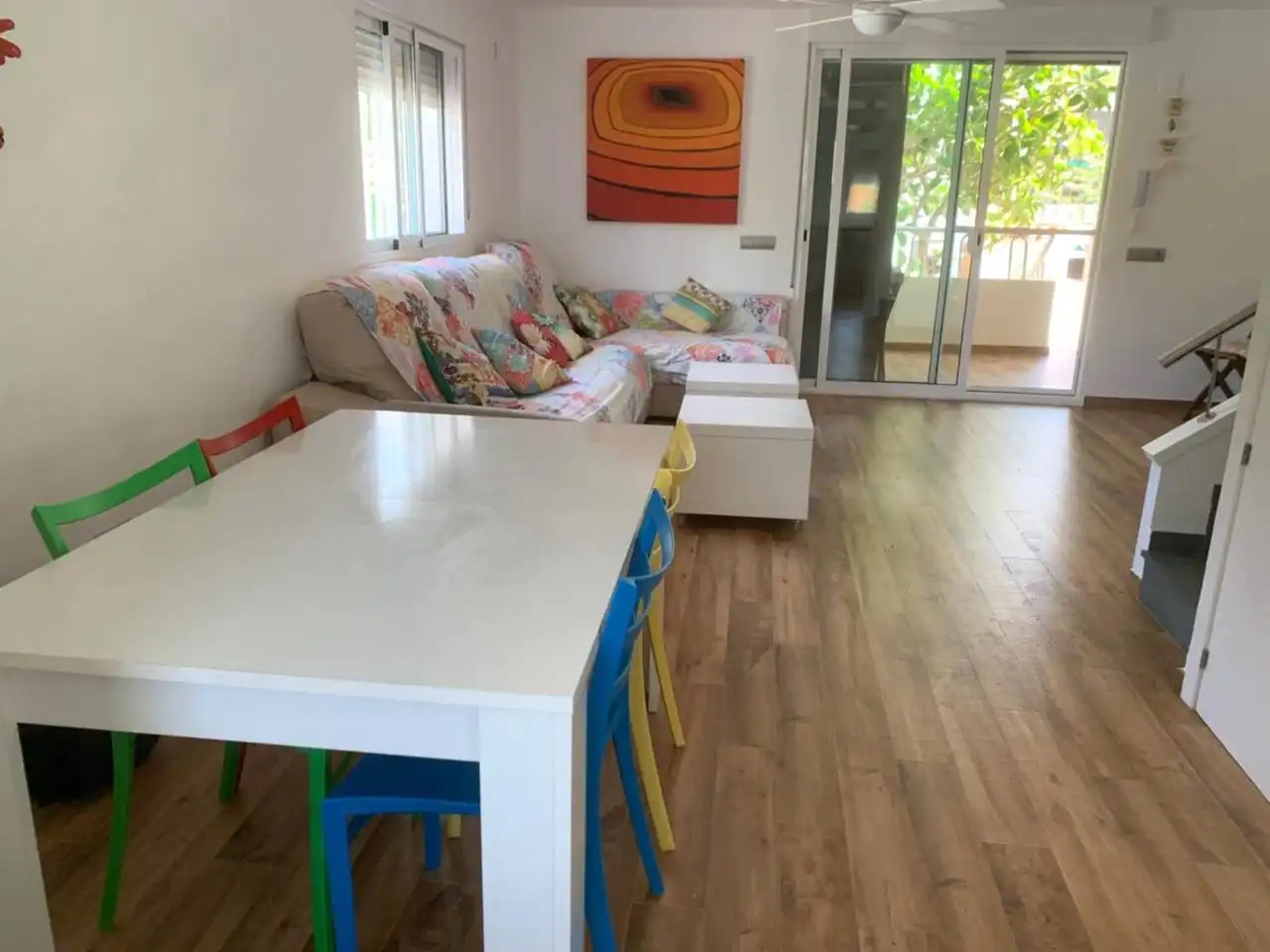 Menjador de Casa adosada de lloguer en Oropesa del Mar / Orpesa amb Aire condicionat, Terrassa i Piscina