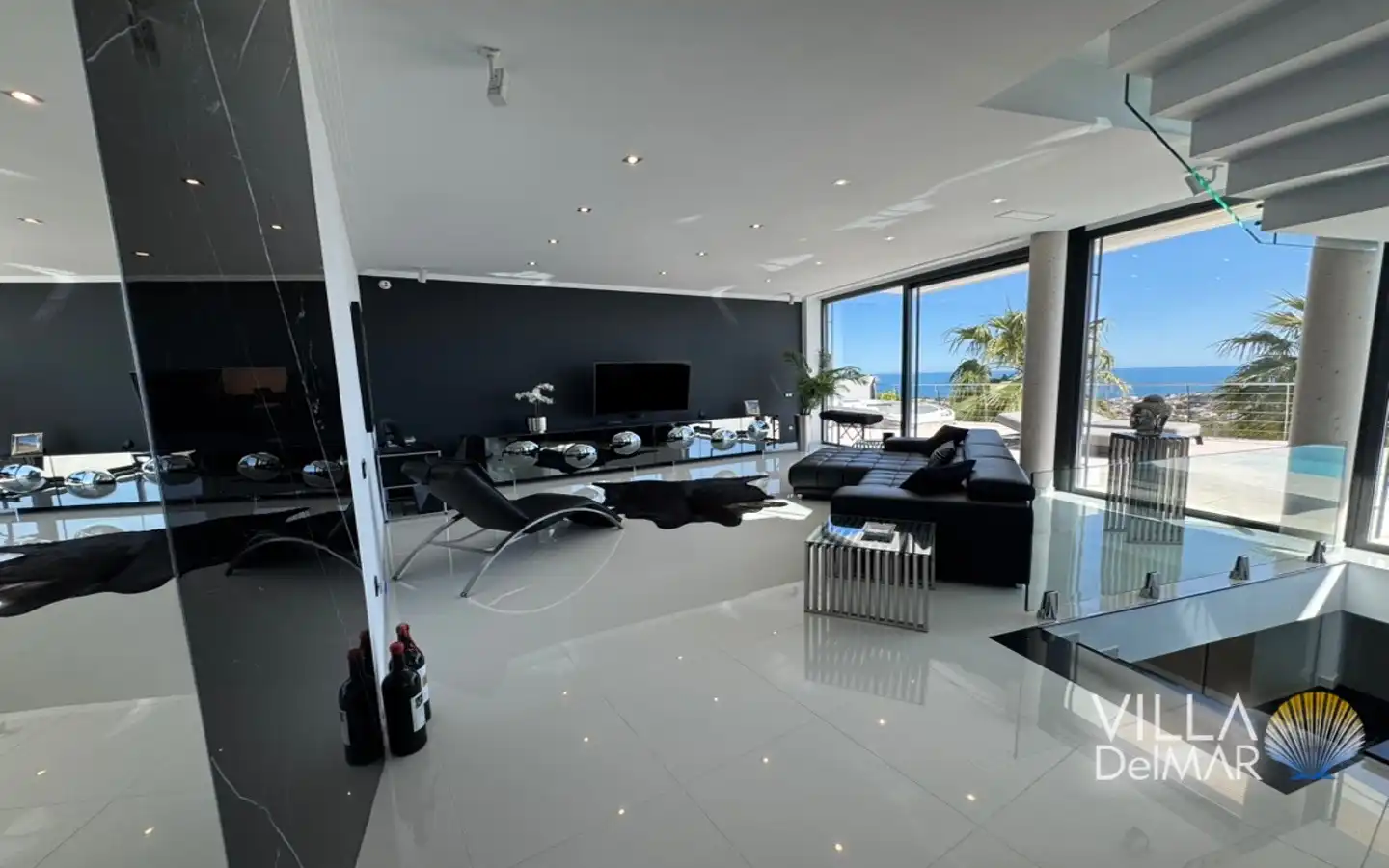 Wohnzimmer von Haus oder Chalet zum Verkauf in Calpe / Calp mit Klimaanlage, Heizung und Privatgarten
