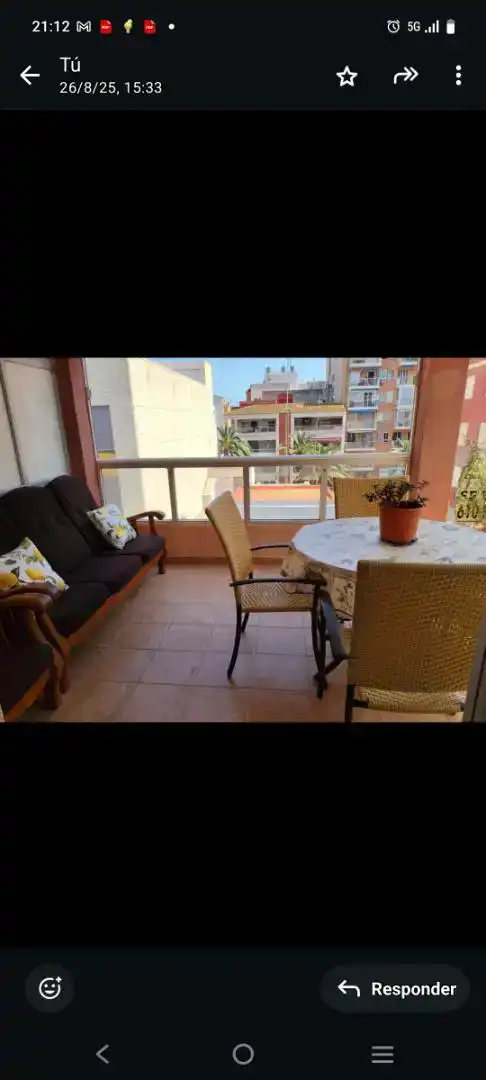 Terrasse von Wohnung zur Miete in Sueca mit Klimaanlage und Balkon