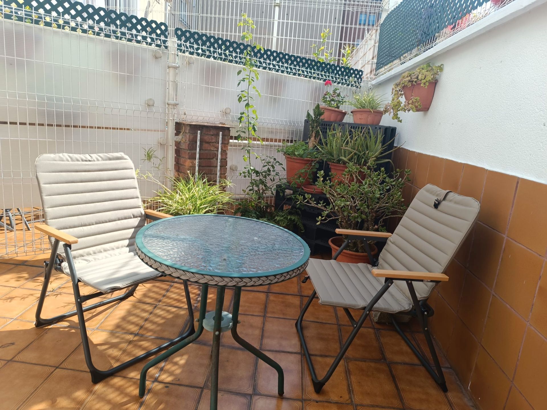 Terrace of Apartment to rent in Gijón   with Heating, Terrace and Furnished