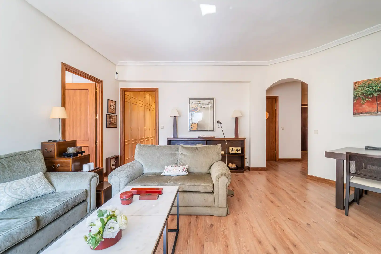 Sala d'estar de Pis en venda en Madrid amb Aire condicionat, Calefacció i Parquet