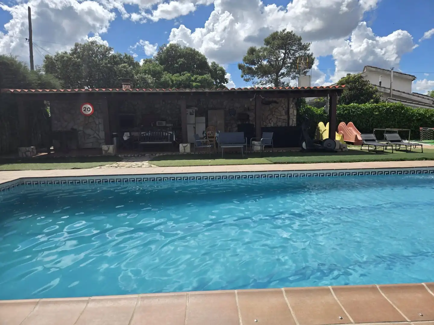 Swimming pool of Houses for sale in Nuevo Baztán  with Heating, Private garden and Storage room