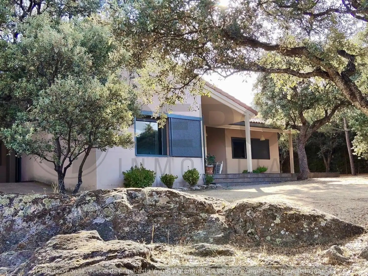 Vista exterior de Casa o xalet en venda en Navas de Riofrío amb Calefacció, Jardí privat i Traster