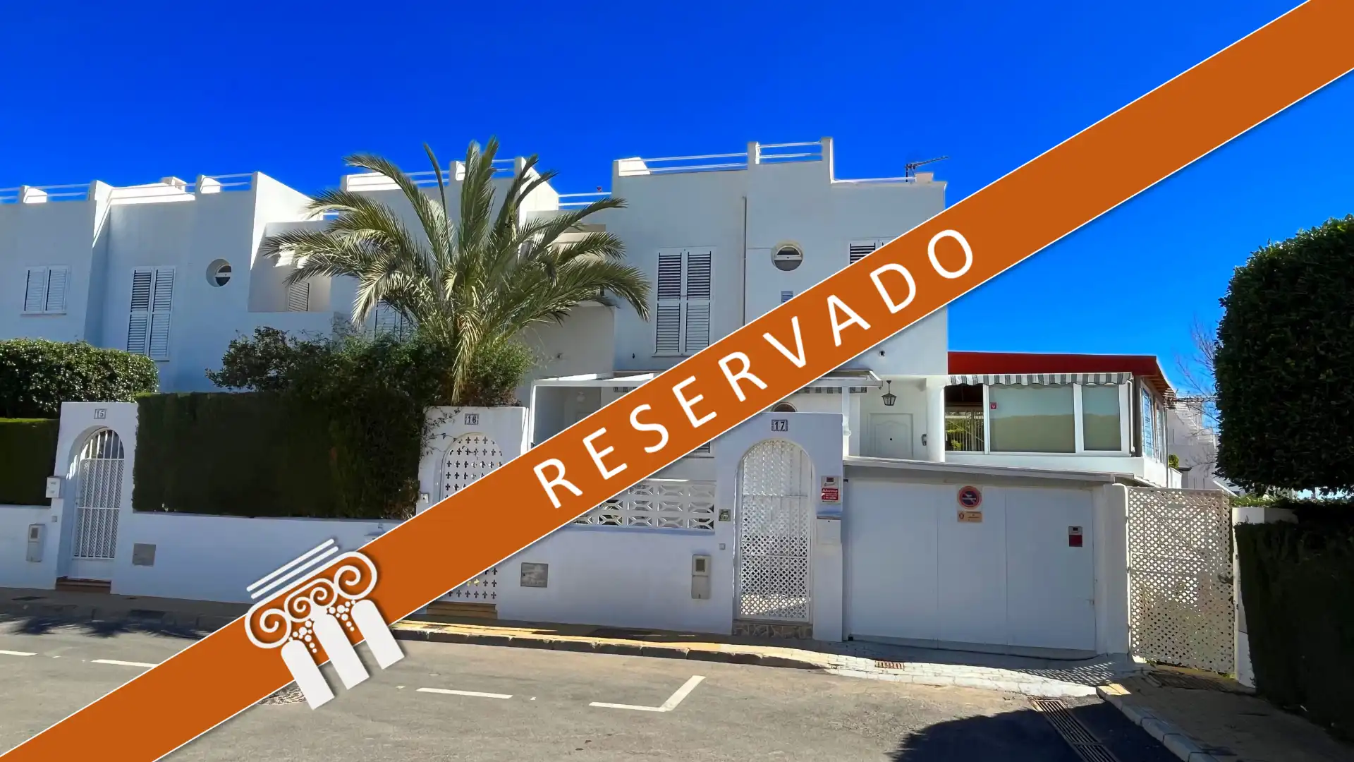 Vista exterior de Casa adosada en venta en Mojácar con Aire acondicionado, Jardín privado y Terraza