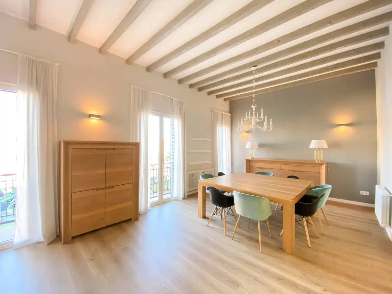 Comedor de Piso de alquiler en  Palma de Mallorca con Aire acondicionado, Calefacción y Parquet