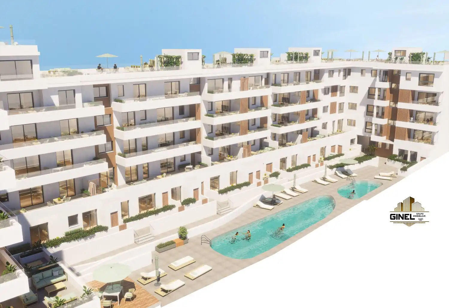 Vista exterior de Piso en venta en Roquetas de Mar con Aire acondicionado, Terraza y Trastero