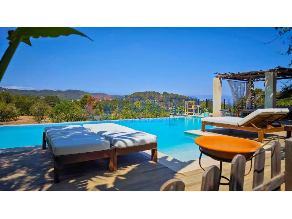 Terrace of Country homes for rent in Sant Josep de sa Talaia  with Air Conditioner, Private garden and Terrace