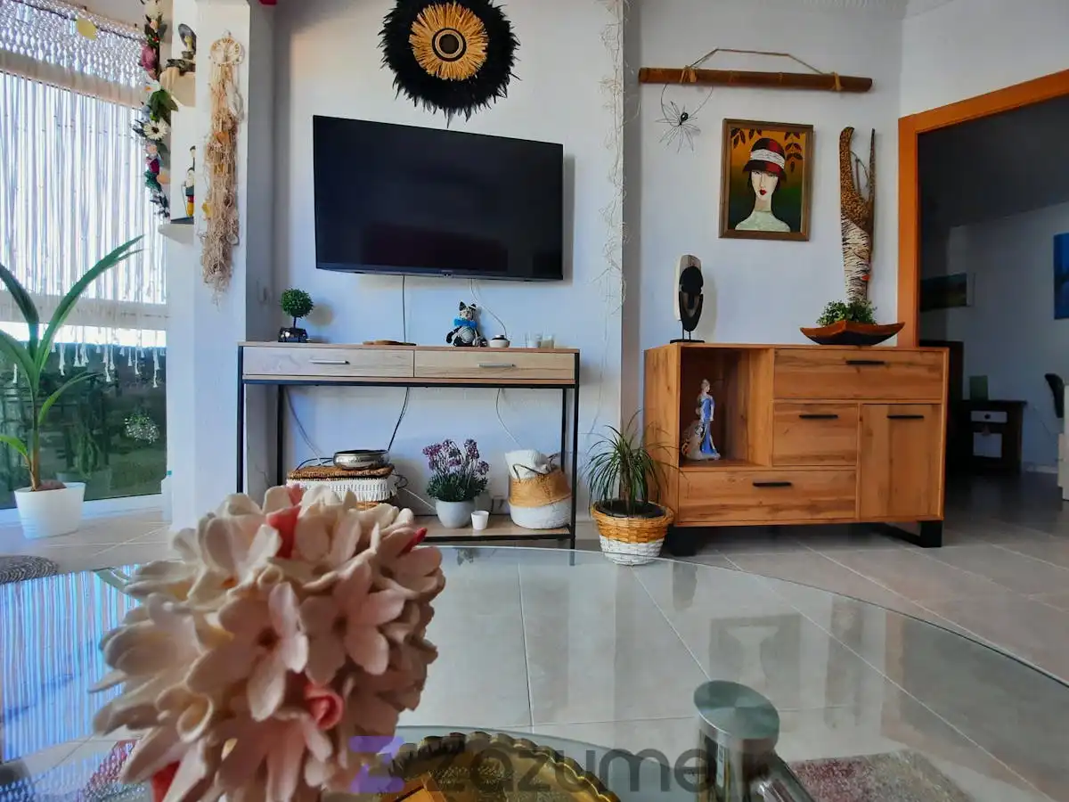 Wohnzimmer von Wohnungen zur Miete in Benalmádena mit Klimaanlage, Heizung und Privatgarten