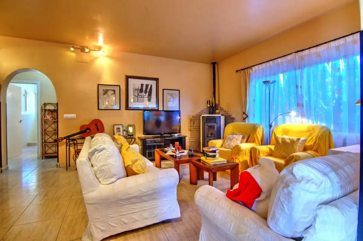 Living room of Houses for sale in Benitachell / El Poble Nou de Benitatxell  with Air Conditioner, Heating and Private garden