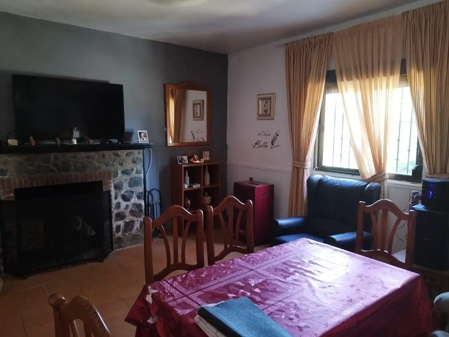 Sala d'estar de Finca rústica en venda en Almadén de la Plata amb Jardí privat