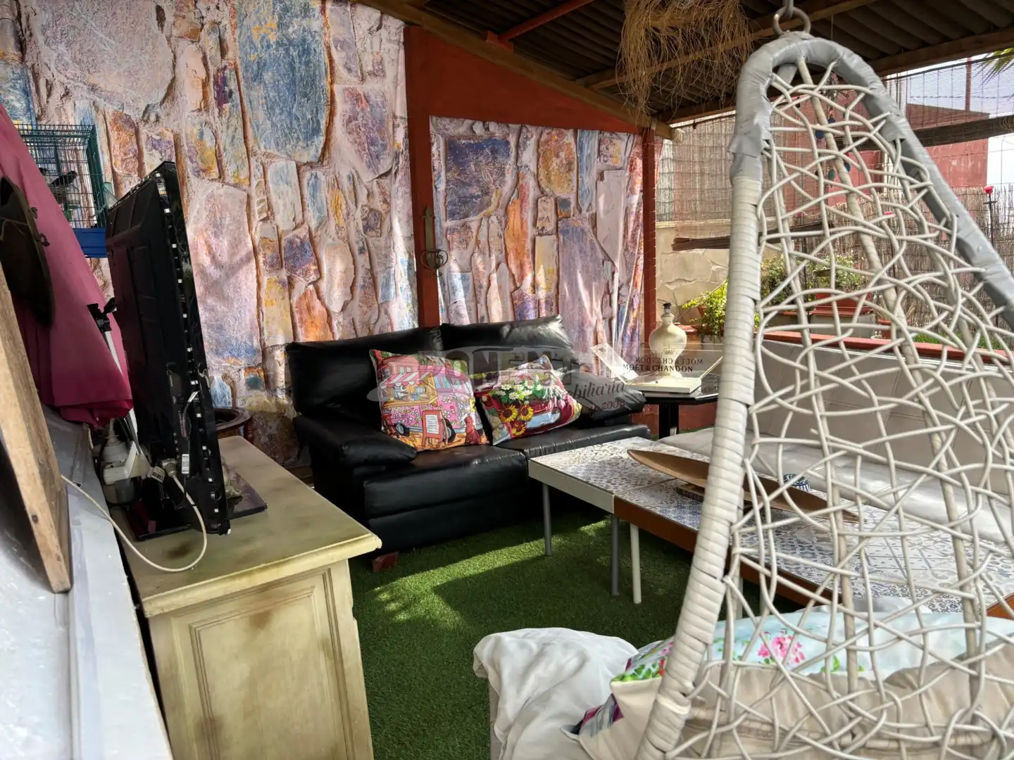 Terrassa de Casa o xalet en venda en Santa Eulària des Riu amb Aire condicionat, Jardí privat i Terrassa
