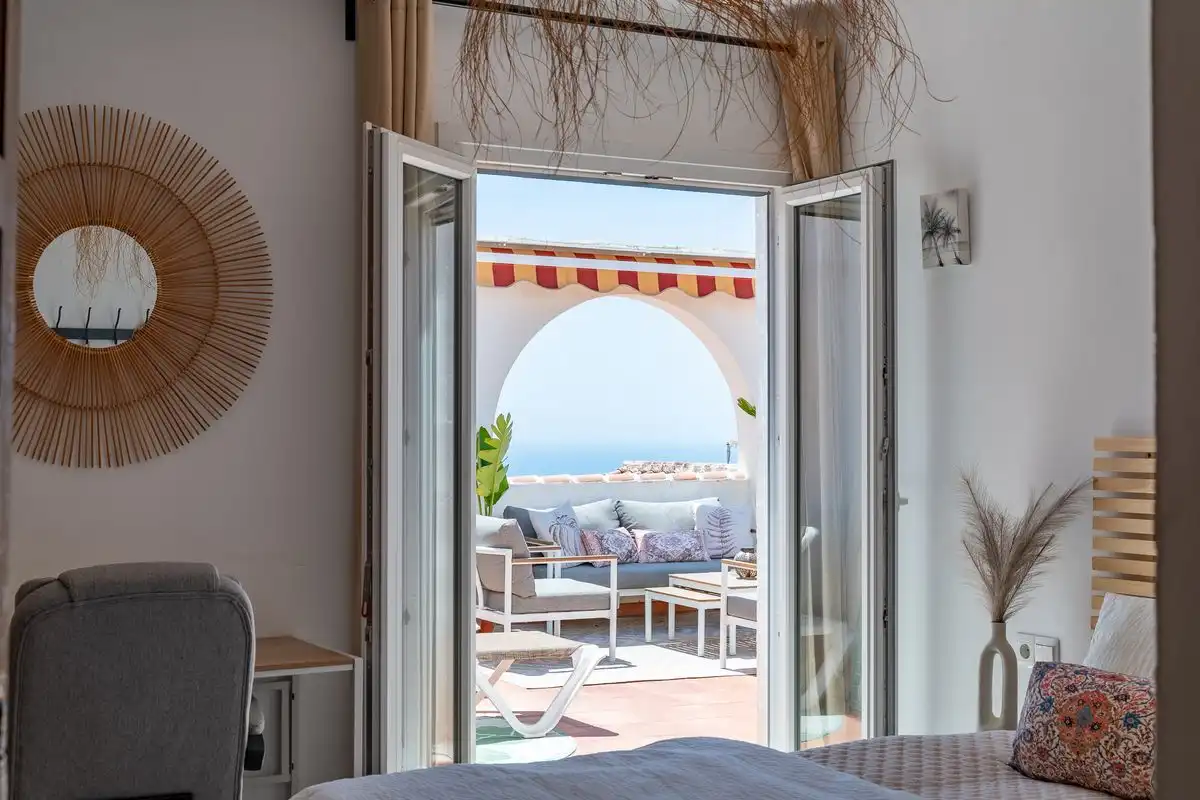 Terrasse von Dachboden zum Verkauf in Nerja mit Klimaanlage, Heizung und Terrasse