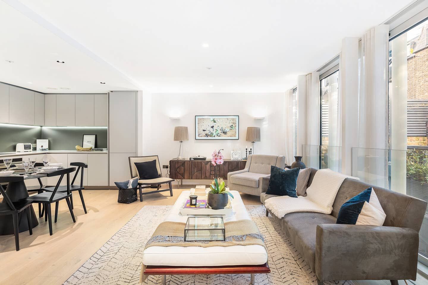 Living room of Flat to rent in  Barcelona Capital  with Air Conditioner, Furnished and Pets allowed