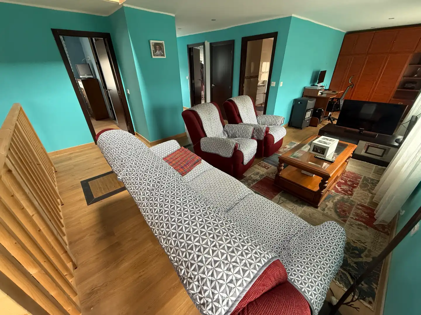 Sala de estar de Casa o chalet en venta en Siero con Calefacción, Jardín privado y Amueblado