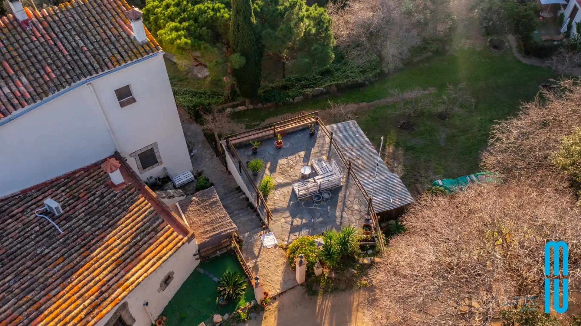 Terrasse von Country house zur Miete in Tordera mit Heizung, Privatgarten und Terrasse