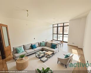 Living room of Flat for sale in Burgos Capital  with Heating, Parquet flooring and Terrace