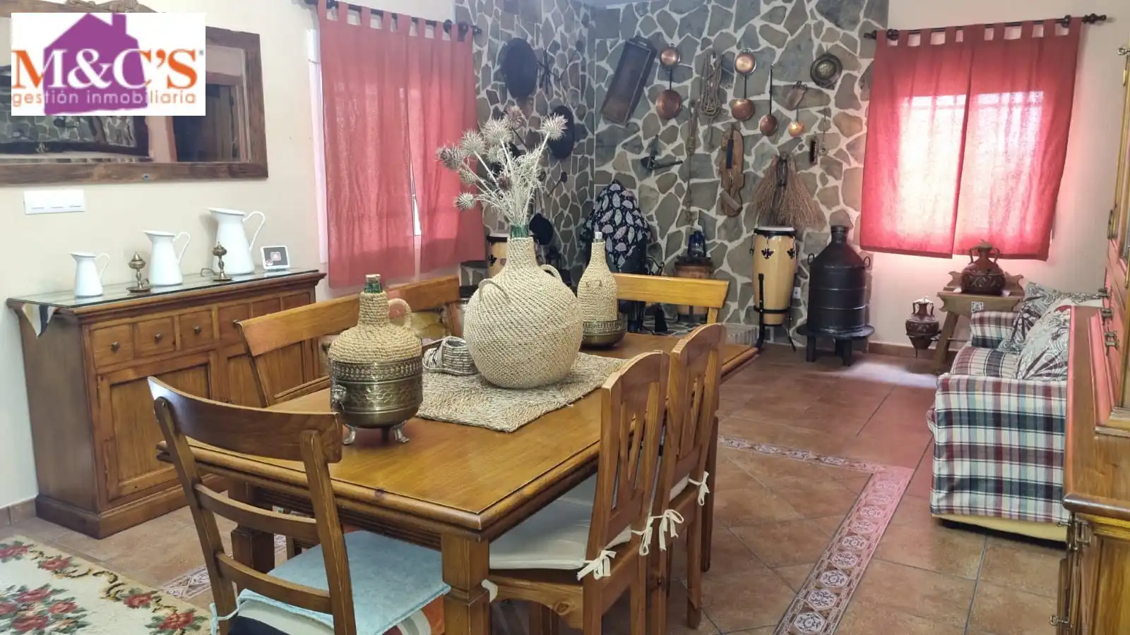 Dining room of Houses for sale in Hinojosas de Calatrava  with Air Conditioner, Heating and Private garden