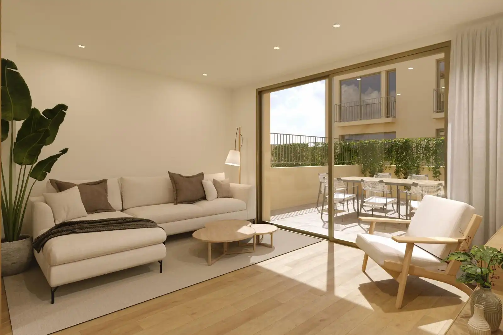 Wohnzimmer von Einfamilien-Reihenhaus zum Verkauf in Sabadell mit Heizung, Terrasse und Balkon