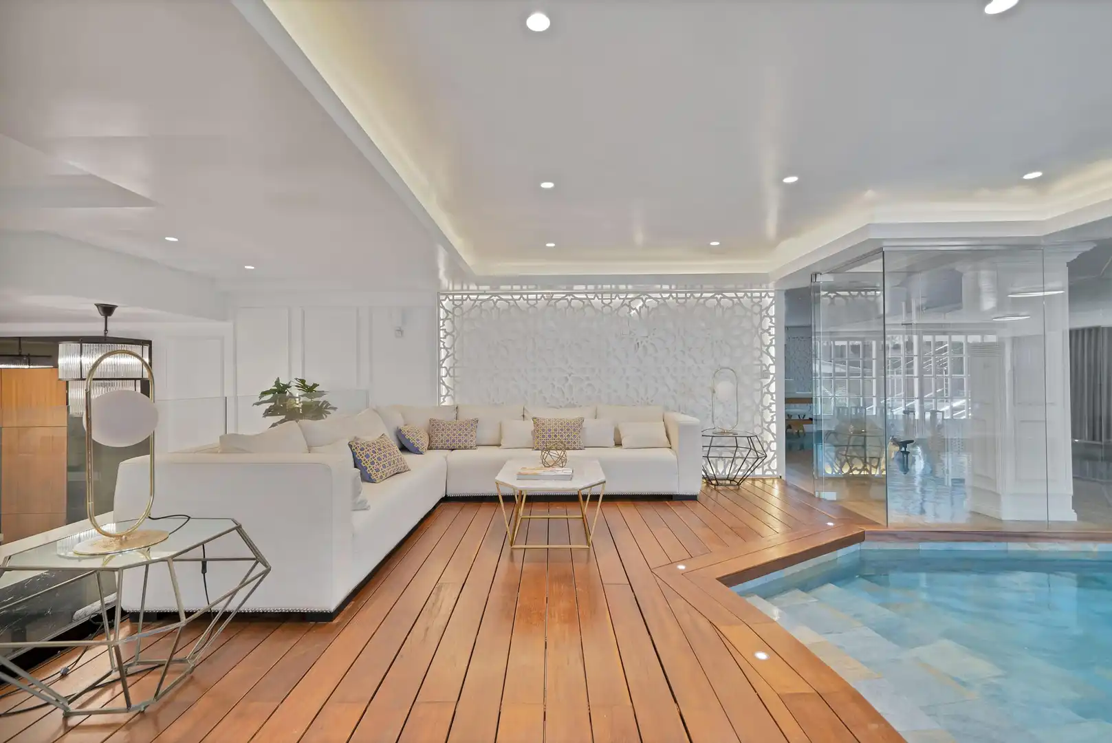 Wohnzimmer von Haus oder Chalet zur Miete in Marbella mit Heizung, Privatgarten und Terrasse
