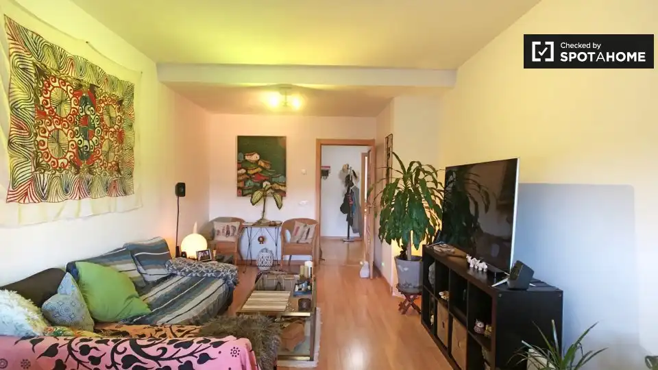 Living room of Flat for share in Getafe  with Air Conditioner, Heating and Furnished