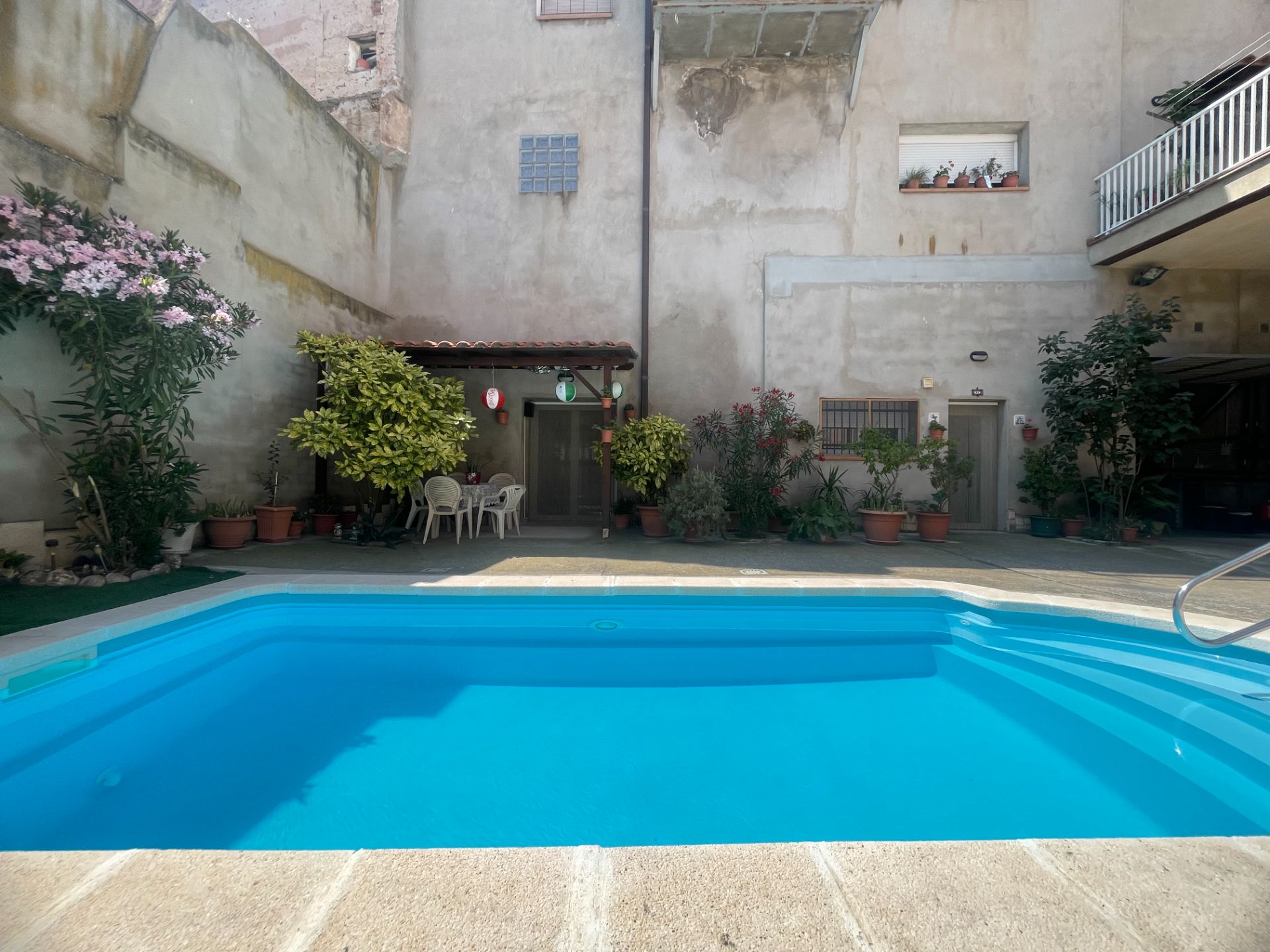 Swimming pool of House or chalet for sale in Castelló de Farfanya  with Heating, Parquet flooring and Terrace