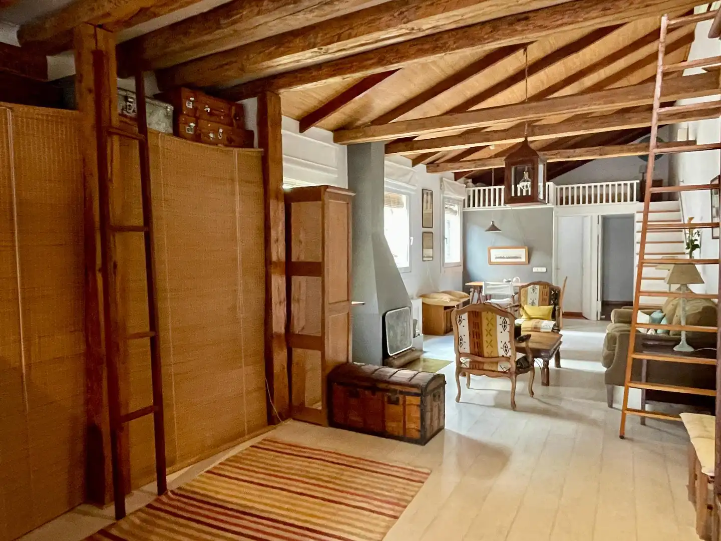 Sala de estar de Ático de alquiler en Madrid con Aire acondicionado, Calefacción y Terraza