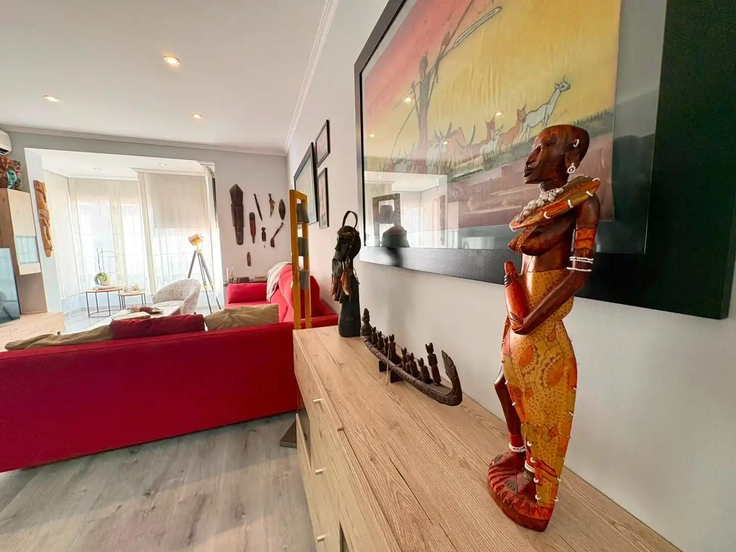 Sala de estar de Piso en venta en Barcelona con Aire acondicionado, Parquet y Balcón