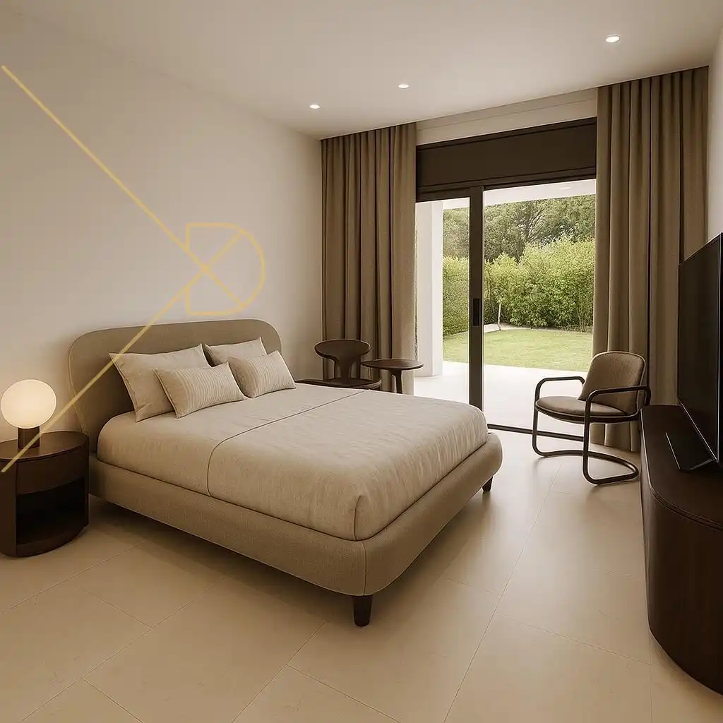 Schlafzimmer von Haus oder Chalet zum Verkauf in Gavà mit Klimaanlage, Heizung und Privatgarten