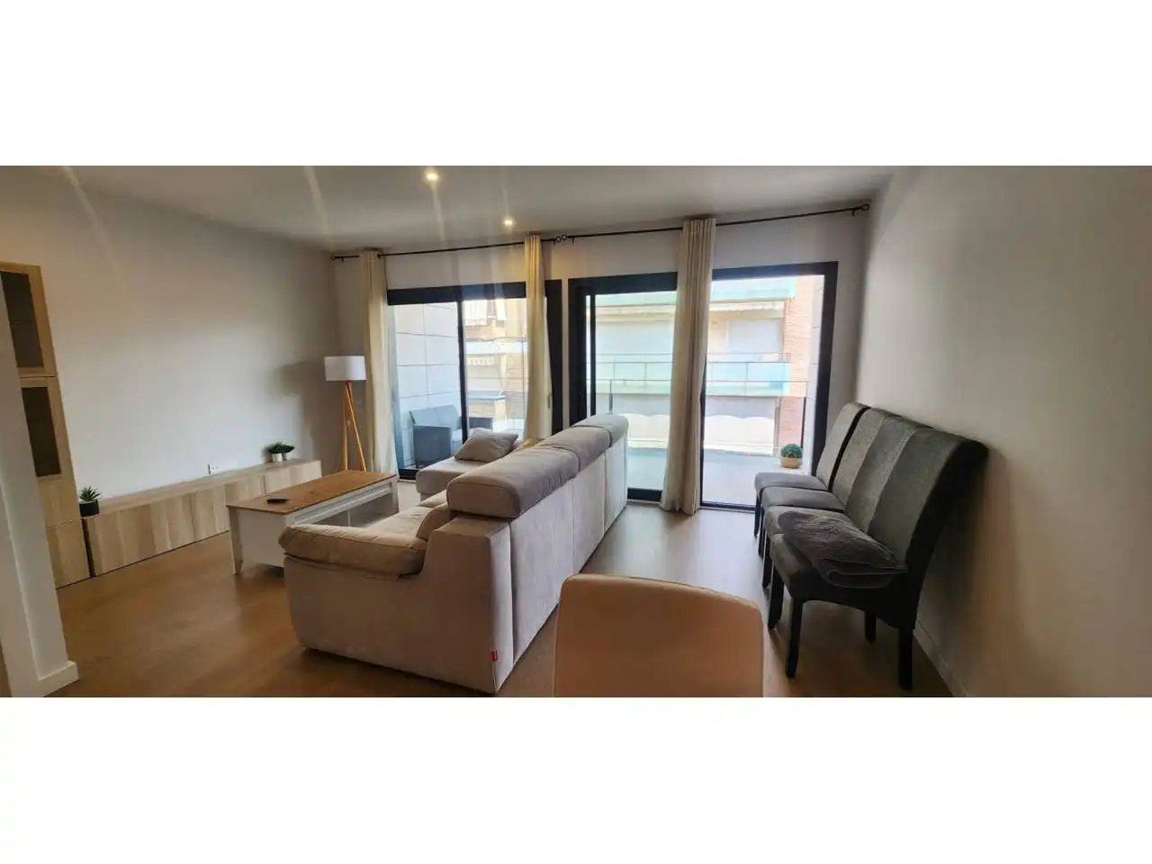 Wohnzimmer von Wohnung zur Miete in Terrassa mit Klimaanlage, Heizung und Terrasse