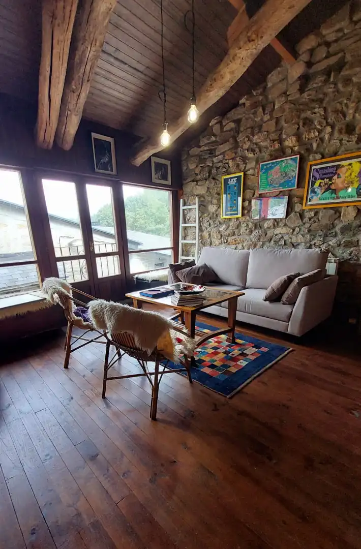 Living room of Country homes for sale in A Veiga   with Heating, Parquet flooring and Furnished