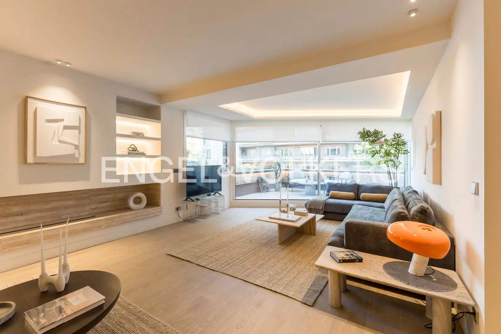 Wohnzimmer von Wohnung zur Miete in Madrid mit Klimaanlage, Heizung und Terrasse