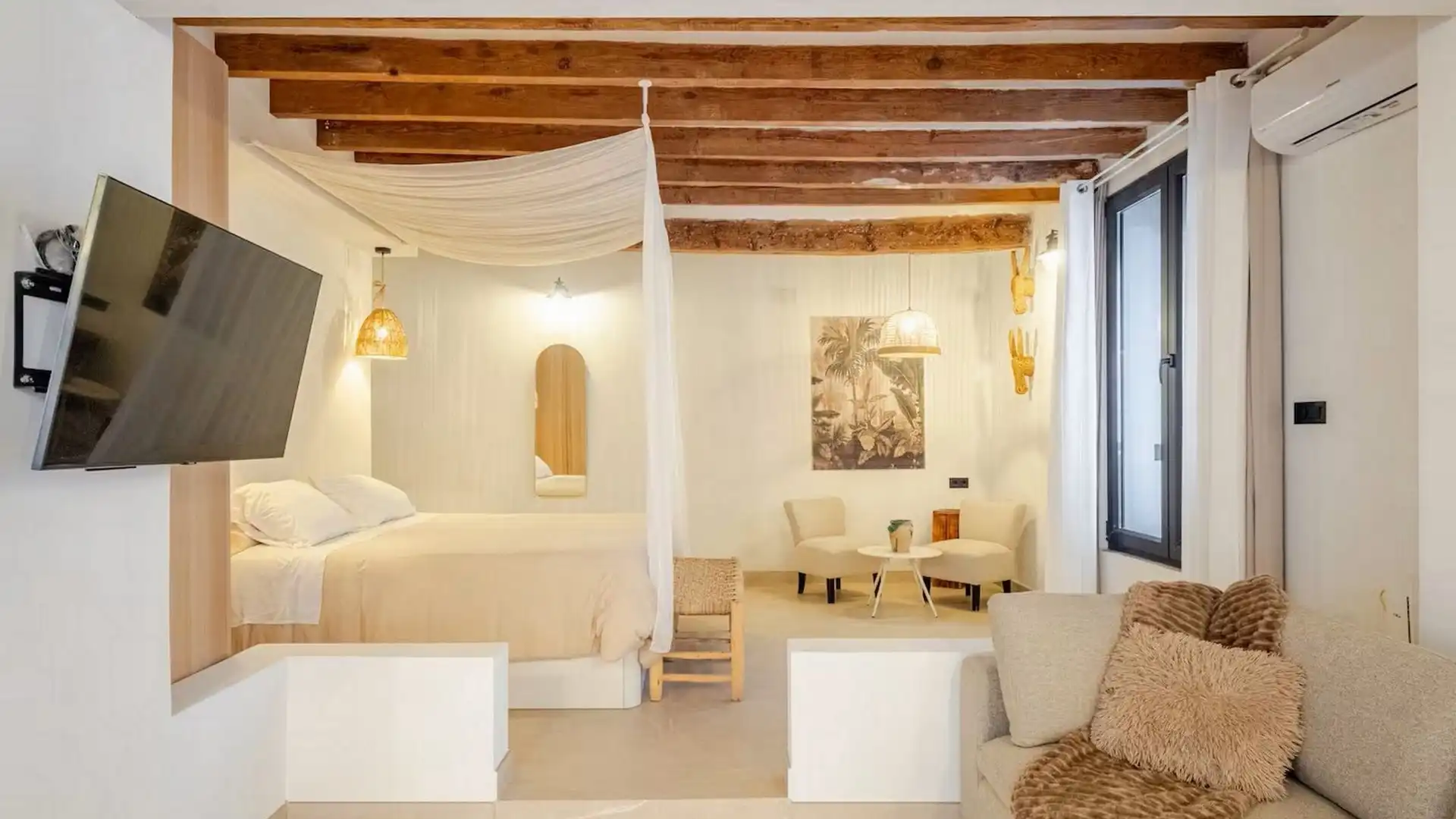 Schlafzimmer von Wohnungen zur Miete in Alicante / Alacant mit Klimaanlage, Heizung und Privatgarten