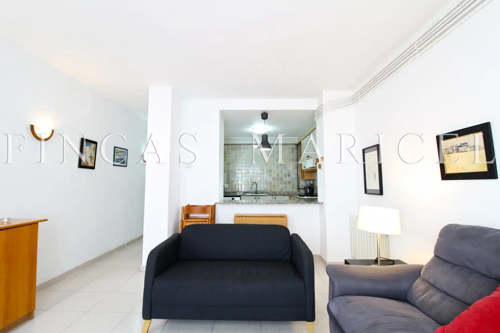 Wohnzimmer von Wohnung zum Verkauf in Sitges mit Klimaanlage, Heizung und Terrasse
