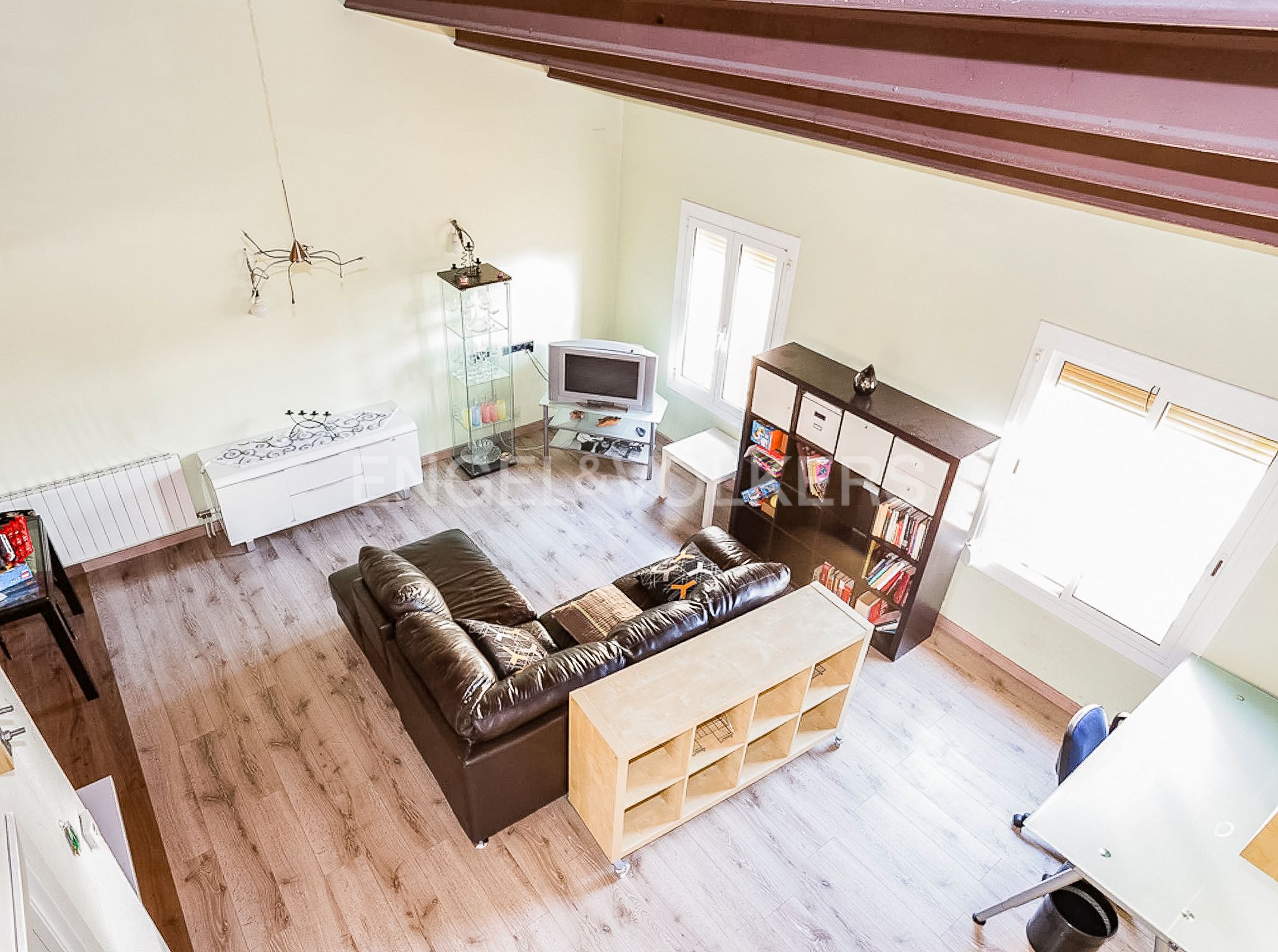 Living room of Attic to rent in  Barcelona Capital  with Air Conditioner, Heating and Parquet flooring