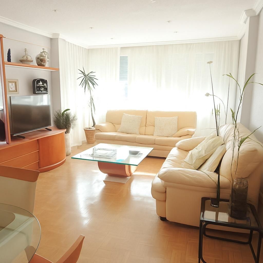 Living room of Flat for sale in  Madrid Capital  with Air Conditioner, Heating and Parquet flooring
